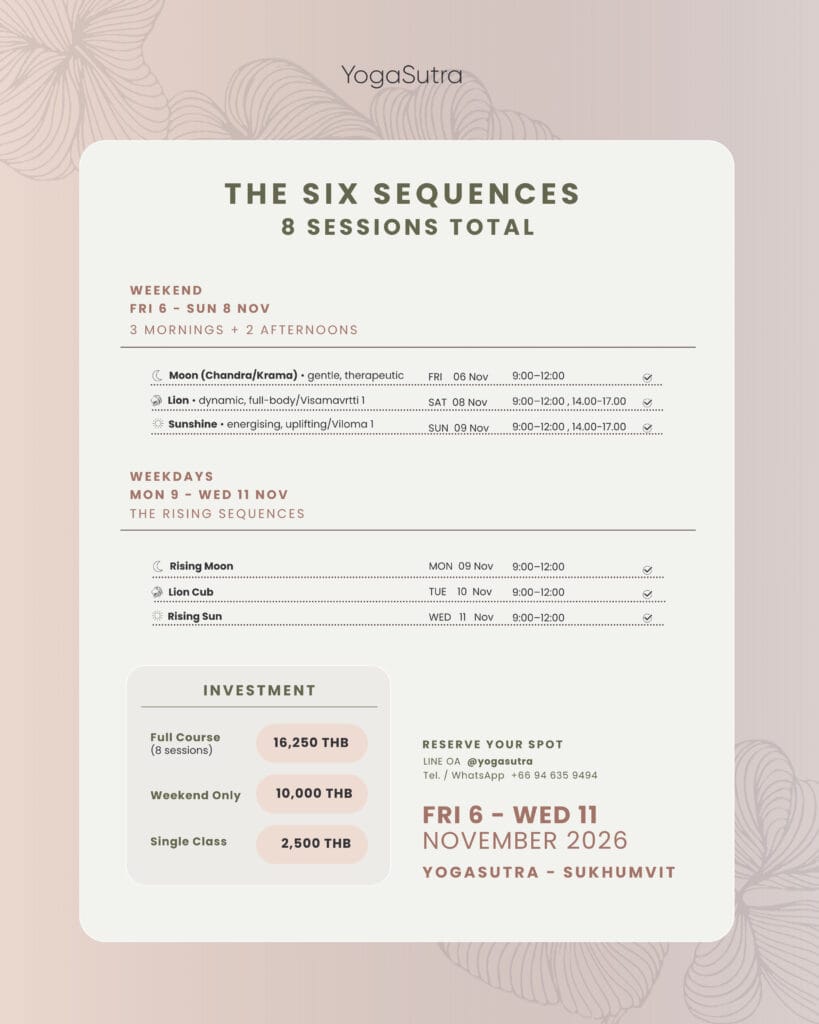 Vinyasa Krama Mandiram Bangkok — Matthew Sweeney 6-Day Immersion Workshop 1 36